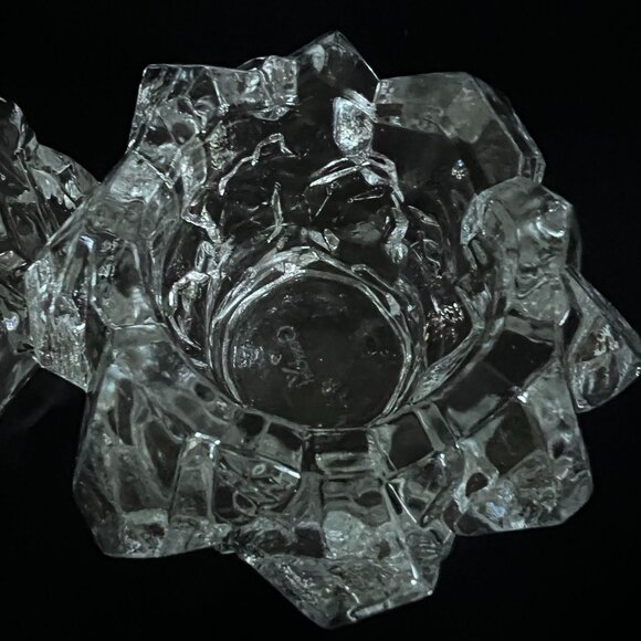 Goebel Bleikristall Ice Lead Crystal Candle Holder 70's Signed - Picture 7 of 9